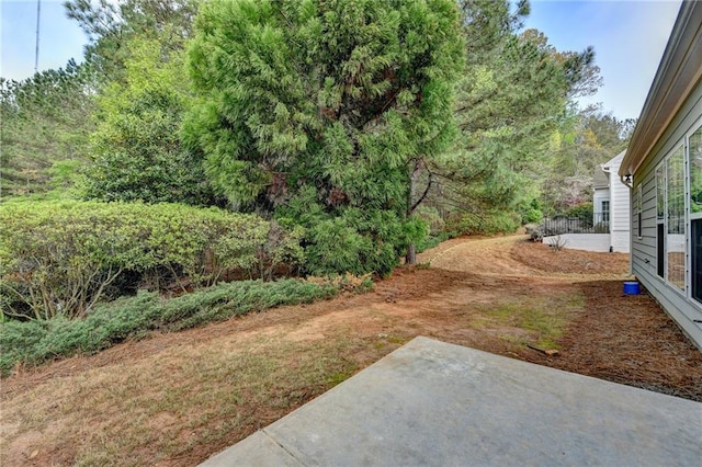 view of yard with a patio