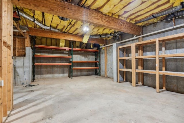 view of basement