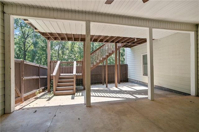 view of patio with a deck