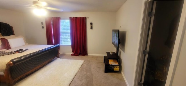 5719 Singlebriar Ct, Norcross, GA 30093 - carpeted bedroom with baseboards and a ceiling fan
