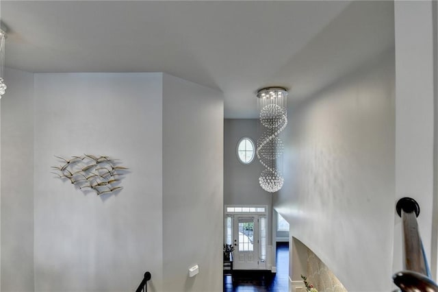 7470 Oldbury Pl, Cumming, GA 30040 - foyer entrance with a chandelier and baseboards