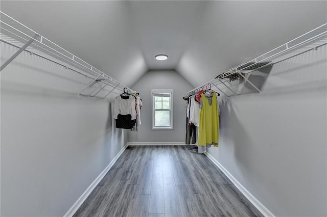 7470 Oldbury Pl, Cumming, GA 30040 - spacious closet with wood finished floors and lofted ceiling