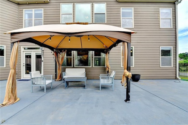 7470 Oldbury Pl, Cumming, GA 30040 - view of patio with a gazebo and an outdoor living space