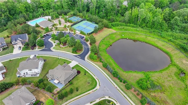 7470 Oldbury Pl, Cumming, GA 30040 - aerial view of property and surrounding area with a nearby body of water and nearby suburban area