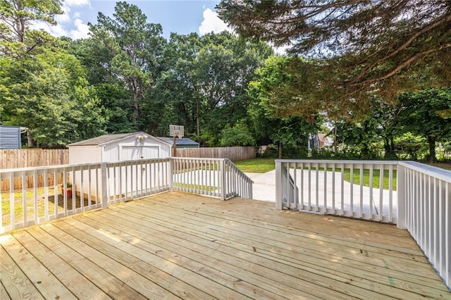 2010 2nd Ave, Decatur, GA 30032 - wooden terrace featuring a fenced backyard, a storage unit, and view of scattered trees