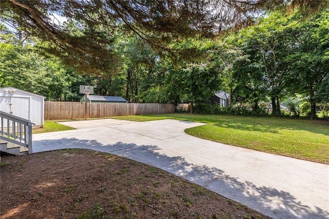 2010 2nd Ave, Decatur, GA 30032 - view of yard featuring a shed, a patio, and view of scattered trees