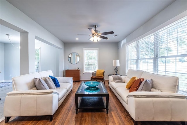 2010 2nd Ave, Decatur, GA 30032 - living room featuring a ceiling fan and wood finished floors