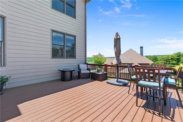 view of wooden deck