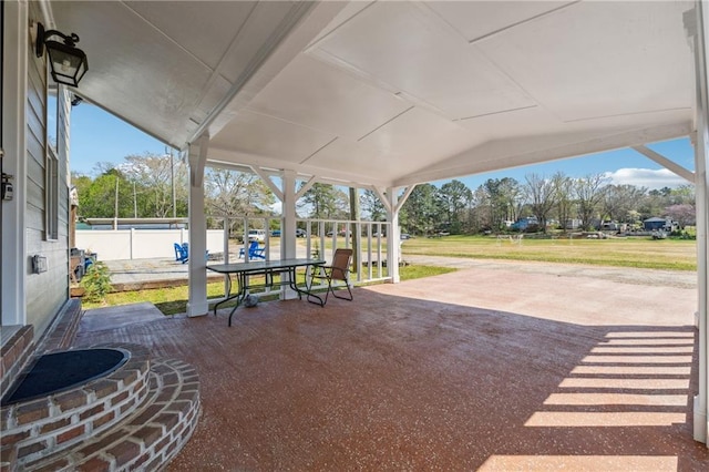 view of patio with outdoor dining space