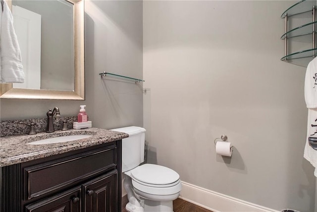 3015 Southmoor Trce, Roswell, GA 30075 - half bath with vanity and wood finished floors