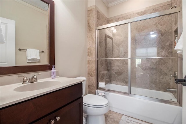 3015 Southmoor Trce, Roswell, GA 30075 - full bath with vanity, ornamental molding, and enclosed tub / shower combo