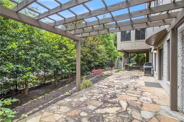 3015 Southmoor Trce, Roswell, GA 30075 - view of patio / terrace featuring stairs and area for grilling