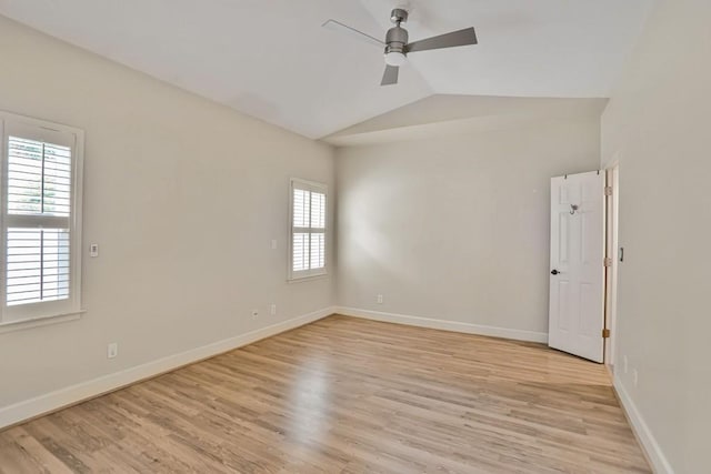 2983 Crosswycke Forest Dr, Brookhaven, GA 30319 - empty room with healthy amount of natural light, lofted ceiling, ceiling fan, light wood-style flooring, and baseboards