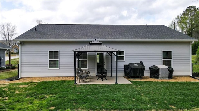 810 Shannon Circle Connector NE, Rome, GA 30161 - back of house with a gazebo, a patio, a yard, and fence