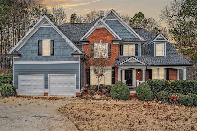 view of front of house featuring a garage