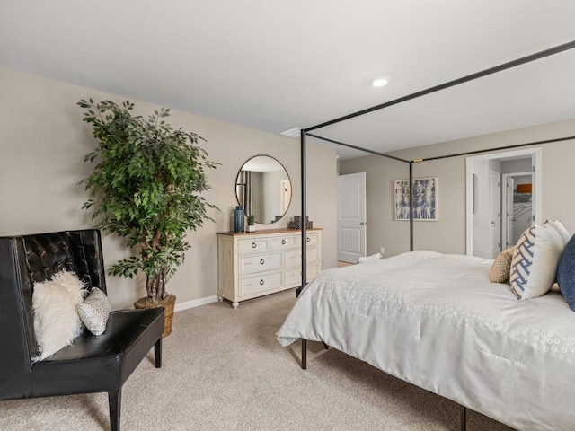 living room with light colored carpet