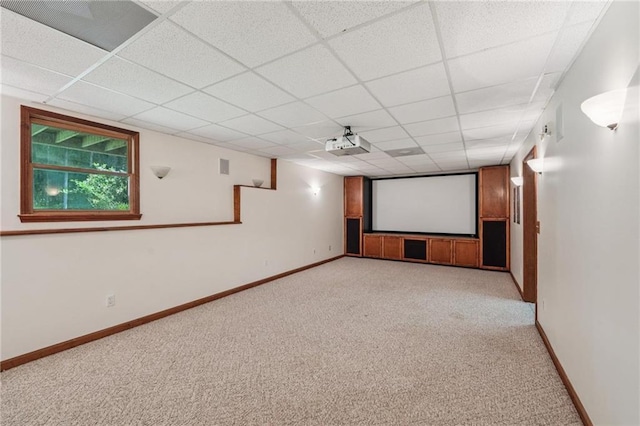 2110 Waterloo Cir, Lawrenceville, GA 30043 - cinema room with light colored carpet and a paneled ceiling