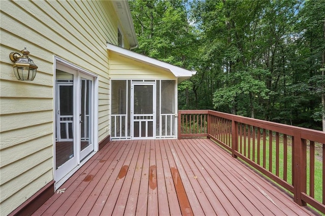 2110 Waterloo Cir, Lawrenceville, GA 30043 - wooden deck with a sunroom