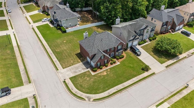 aerial view of residential area