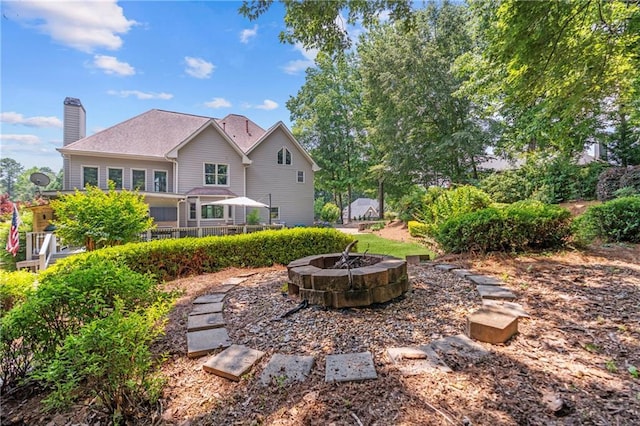 2510 Wood Creek Ct, Dacula, GA 30019 - view of yard with a fire pit