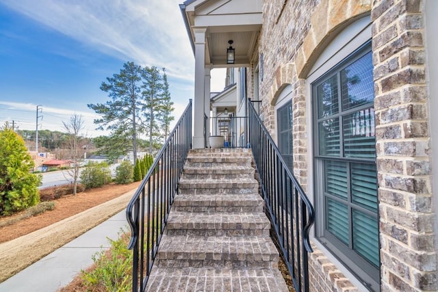 view of stairs