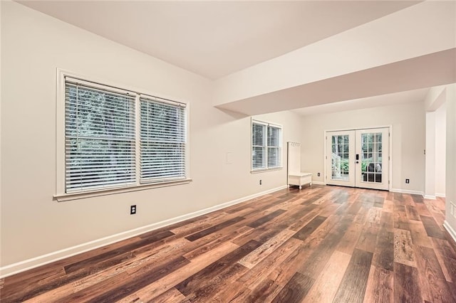 162 Taylor Ridge Way, Milton, GA 30004 - spare room with french doors and wood finished floors