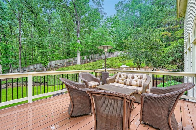 162 Taylor Ridge Way, Milton, GA 30004 - deck featuring a fenced backyard and outdoor lounge area