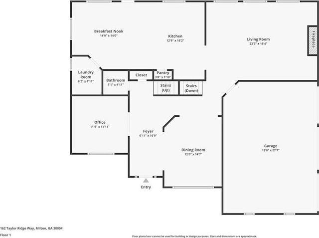 162 Taylor Ridge Way, Milton, GA 30004 - view of floor plan / room layout