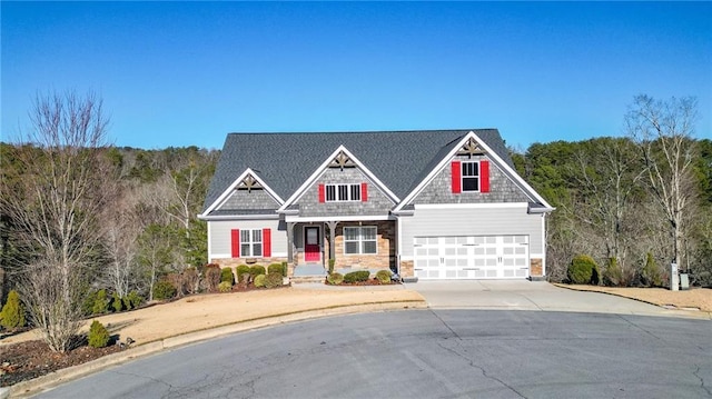 craftsman-style home featuring a garage