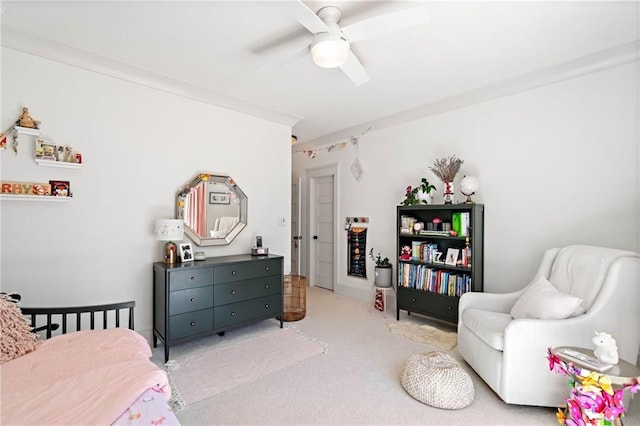 124 Long Shadows Dr, Alpharetta, GA 30004 - bedroom featuring light colored carpet and ceiling fan