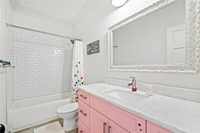124 Long Shadows Dr, Alpharetta, GA 30004 - bathroom featuring vanity and shower / bath combo with shower curtain