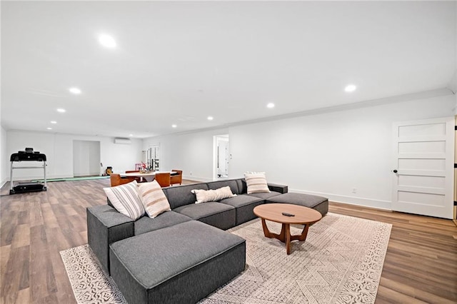 124 Long Shadows Dr, Alpharetta, GA 30004 - living room with recessed lighting and wood finished floors