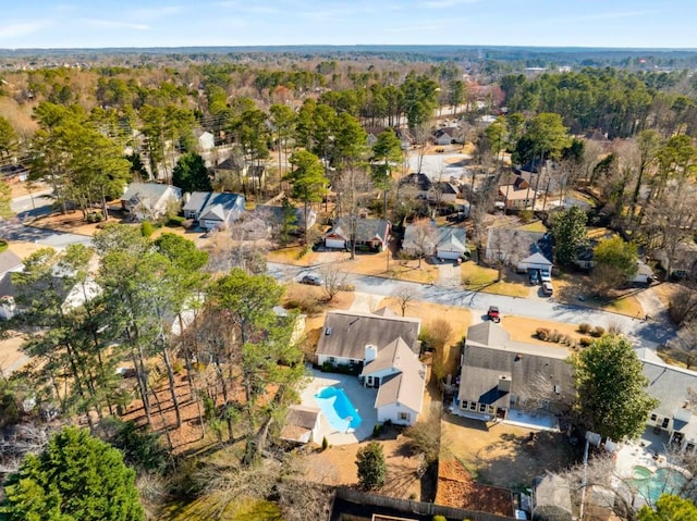 drone / aerial view with a residential view