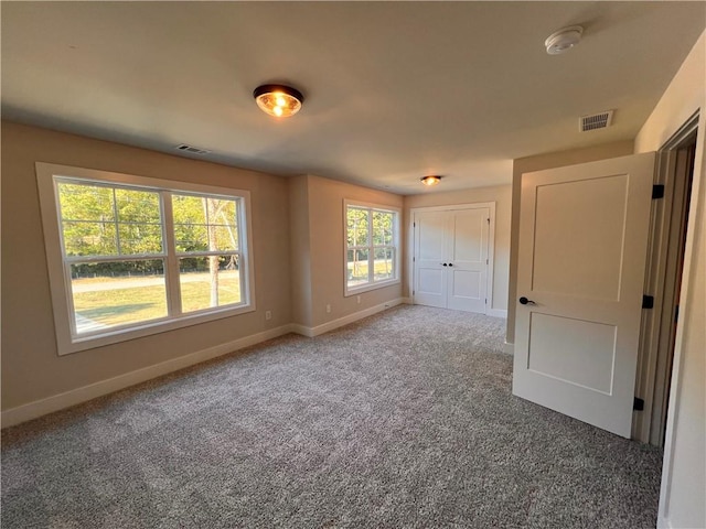 view of carpeted empty room