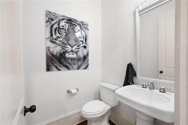 bathroom featuring sink and toilet