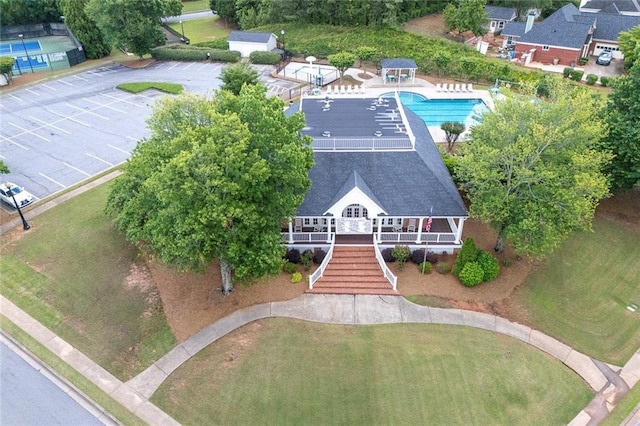 225 Ruby Forest Pkwy, Suwanee, GA 30024 - aerial view of a pool area