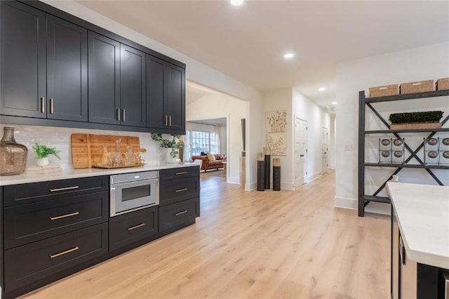 kitchen with light wood-type flooring