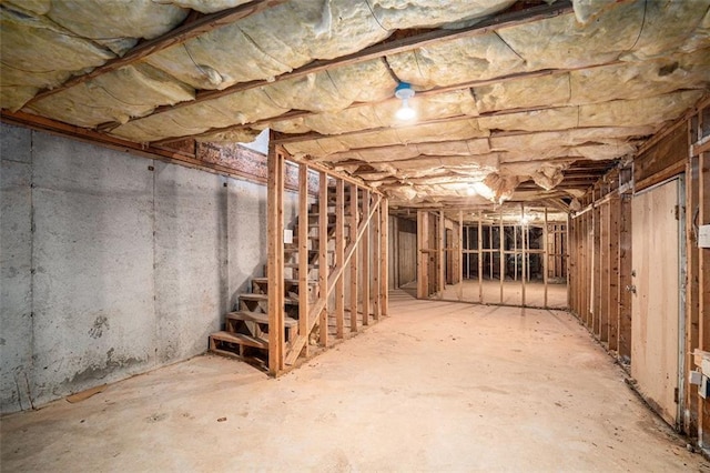 view of basement