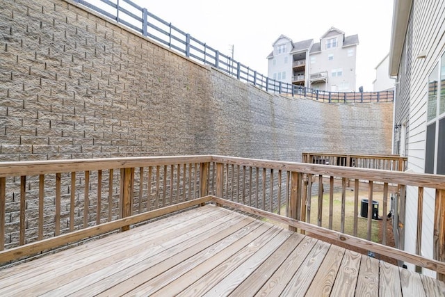 deck with central air condition unit