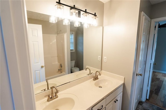 1200 Martins Chapel Ln SE, Lawrenceville, GA 30045 - full bathroom featuring double vanity and  shower combination