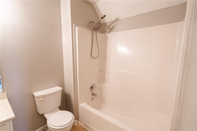 1200 Martins Chapel Ln SE, Lawrenceville, GA 30045 - full bath with vanity, shower / bath combination, and a textured ceiling