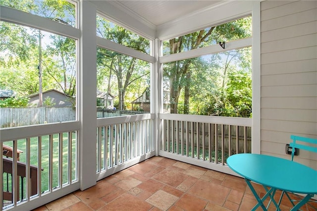 view of sunroom / solarium