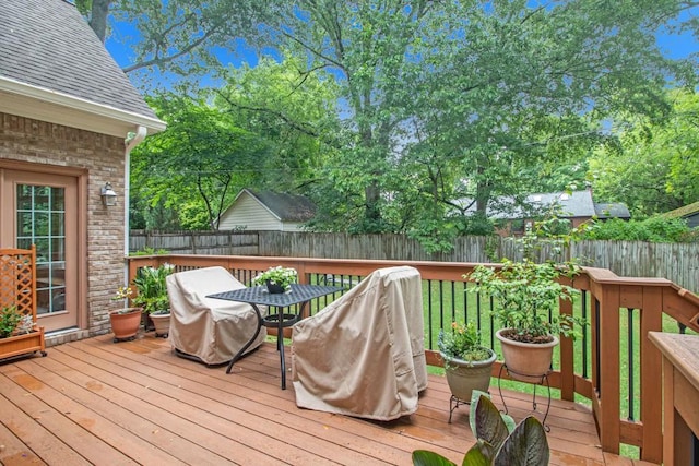 view of wooden terrace