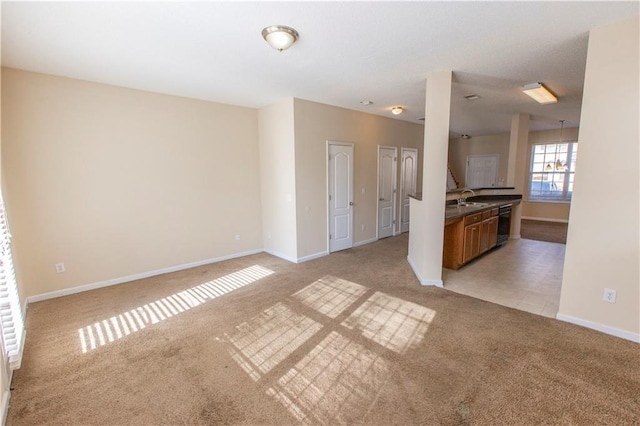 1830 Bayrose Cir Unit 30B, East Point, GA 30344 - interior space with light carpet, baseboards, and a sink