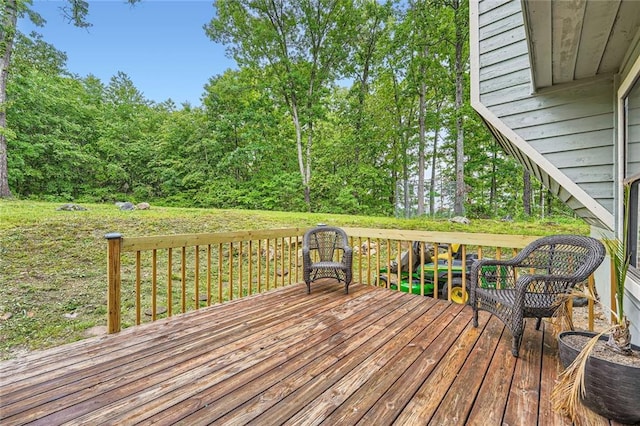 view of wooden terrace