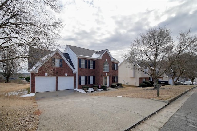 view of front facade featuring a garage