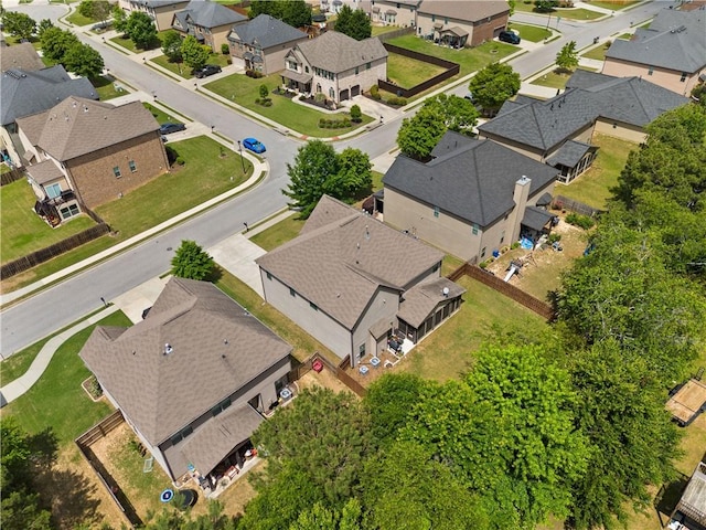 aerial view with a residential view
