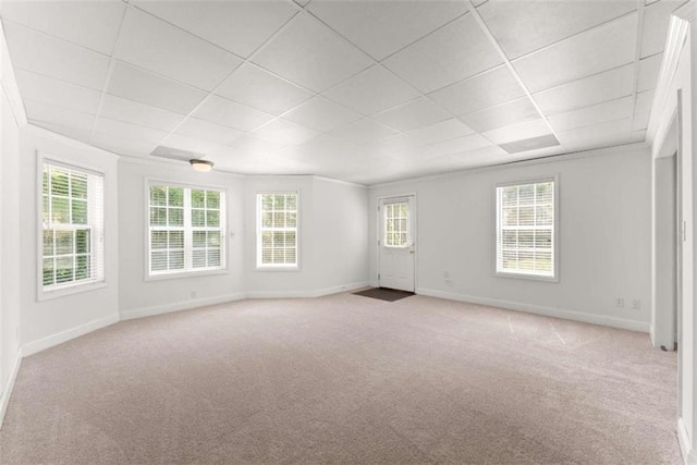 4514 Walking Stick Ln, Gainesville, GA 30506 - spare room with baseboards, a paneled ceiling, and carpet