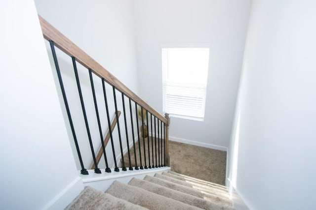 734 Great Oak Pl, Villa Rica, GA 30180 - stairs featuring carpet flooring and baseboards