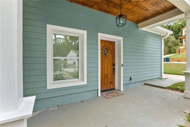 view of doorway to property